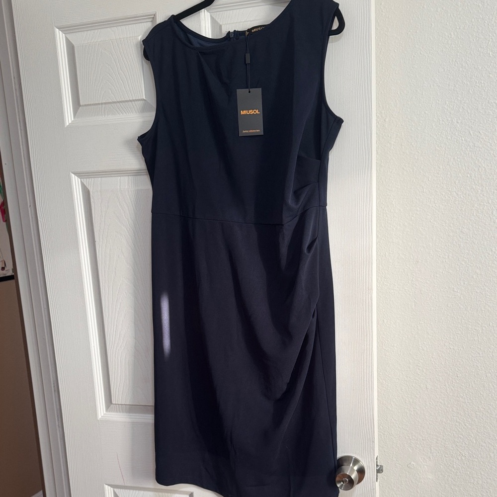 Miusol Dark Blue Midi Dress